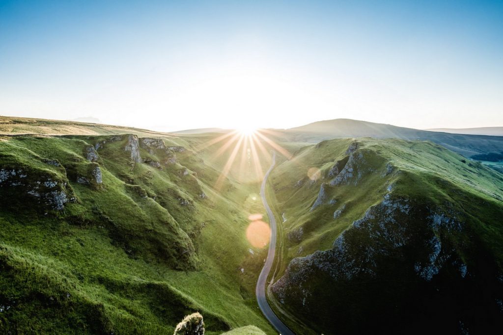 Road at sunset